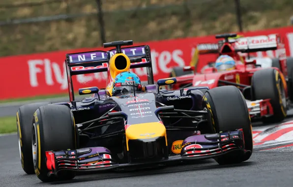 Гонщик, Formula 1, Red Bull, Vettel, Чемпион, Sebastian, RB10