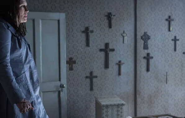 Demon, wallpaper, ghost, panic, devil, woman, cross, movie