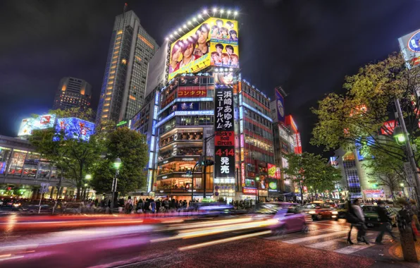 Картинка ночь, япония, Tokyo, japan, The Mean Streets