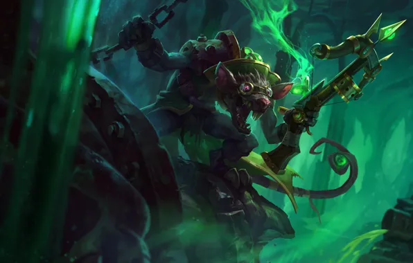 Фэнтези, крыса, League of Legends, арбалет, Riot Games, Joshua Brian Smith, Twitch
