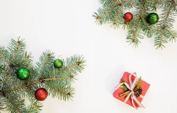 Картинка шары, елка, Новый Год, Рождество, подарки, Christmas, balls, New Year