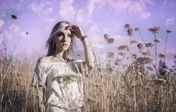 Поле, лето, девушка