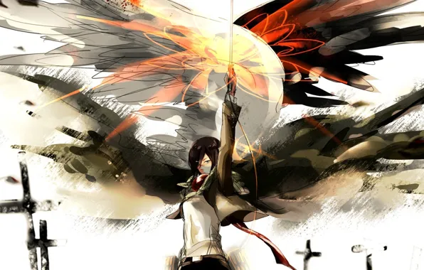 Shingeki no Kyojin, Mikasa Ackerman, Атака Титанов