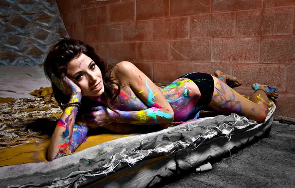 Девушка, краски, фотограф, girl, Brian Storey