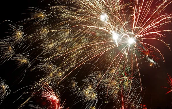 Салют, фейерверк, New Year, Fireworks