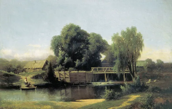 Картинка картина, у плотины, Каменев