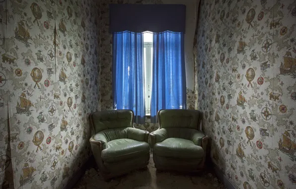Картинка комната, окно, кресла