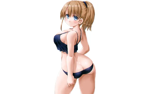 Girl, sexy, lingerie, ass, cleavage, blouse, panties, boobs