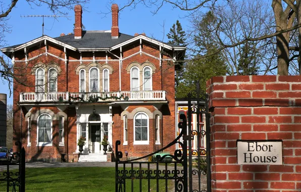 Дом, Великобритания, архитектура, особняк, фасад, Newcastle, Ebor House