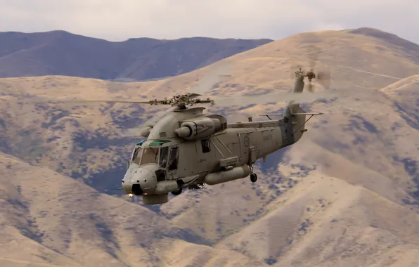 Горы, вертолёт, многоцелевой, UH-2, Kaman, «Сиспрайт», Seasprite