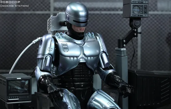 Робот, герой, броня, киборг, сидит, железо, полицейский, Robocop