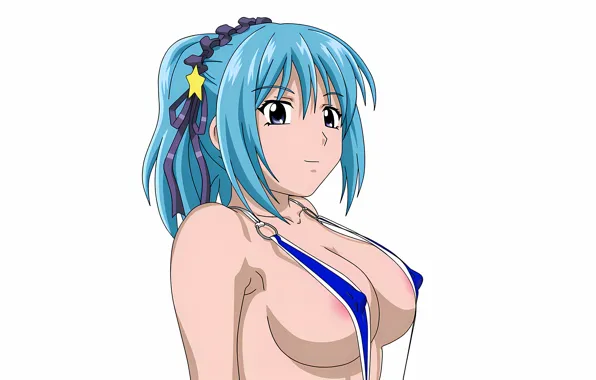 Girl, sexy, cleavage, erect nipples, boobs, anime, beautiful, short hair