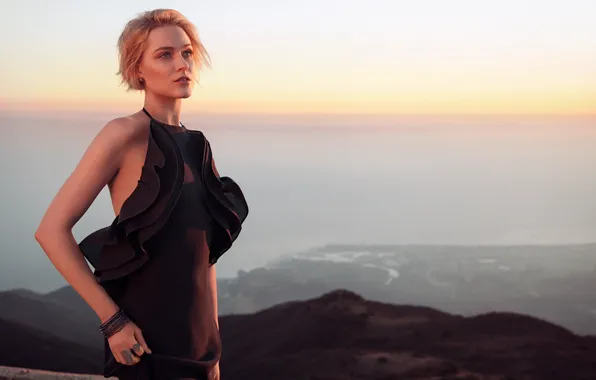 Взгляд, пейзаж, актриса, фотограф, журнал, фотомодель, Cosmopolitan, Evan Rachel Wood