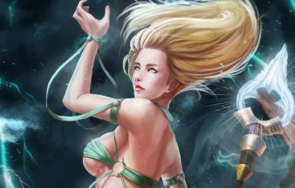 Эротика, игра, арт, lol, League of Legends, Janna