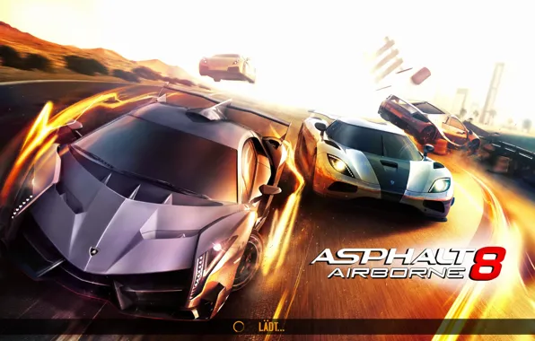 Гонки, airborne, asphalt8