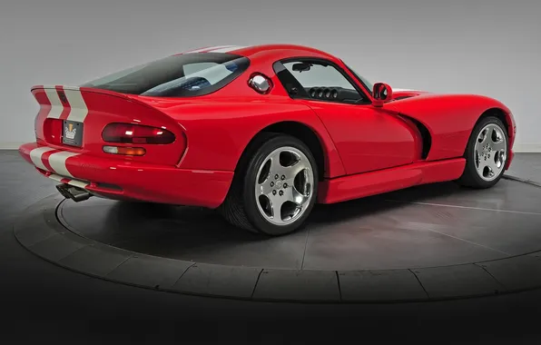 Картинка Додж, Dodge, суперкар, Viper, вид сзади, GTS, Вайпер, 1996