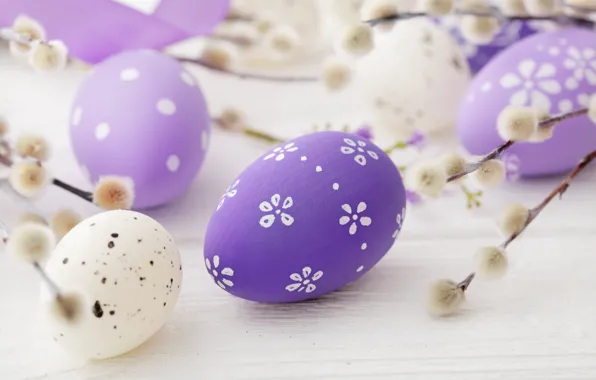 Картинка весна, Пасха, happy, верба, spring, Easter, eggs, decoration