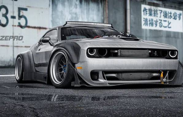 Авто, Машина, Серый, Dodge, Challenger, Dodge Challenger, Рендеринг, Dmitry Strukov