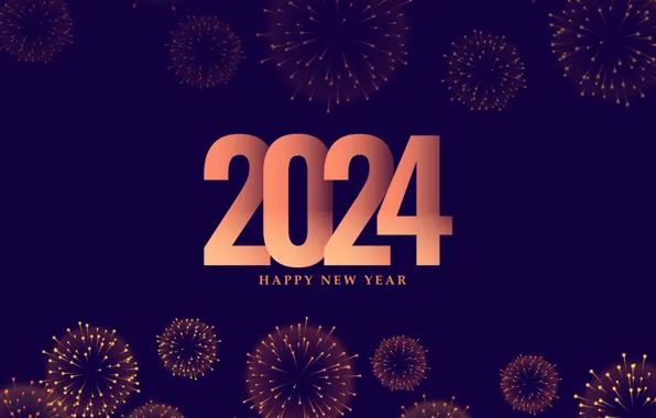 Дизайн, Салют, Праздник, Happy New Year, Abstract, Design, Fireworks, 2024