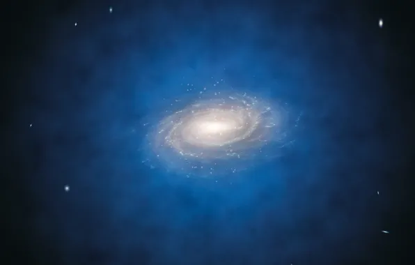 Картинка галактика, Млечный Путь, гало, темная материя