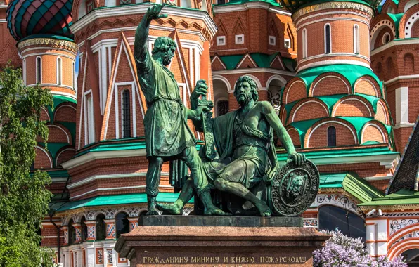 Москва, Россия, памятник Минину и Пожарскому