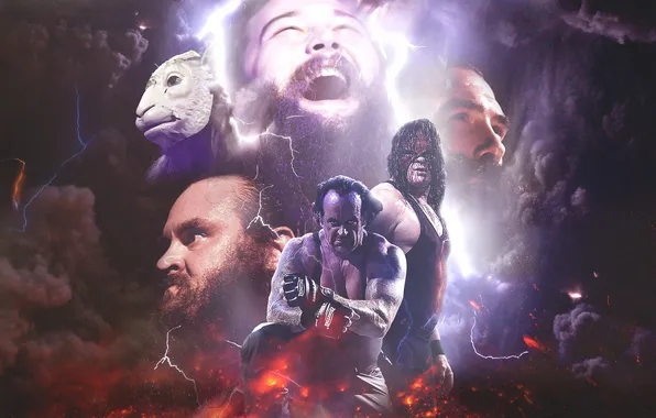 Картинка WWE, Kane, The Undertaker, Luke Harper, Wyatt Family, Bray Wyatt, Brown Strouman, Eric Rowan