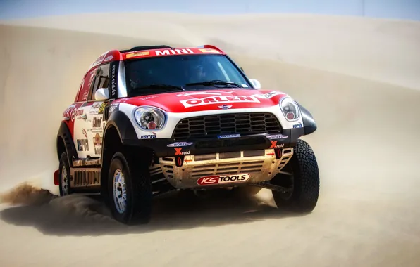 Песок, Mini, Спорт, Пустыня, Машина, Скорость, Гонка, Rally