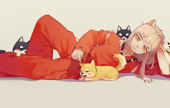Собаки, арт, Inuyasha, Инуяша