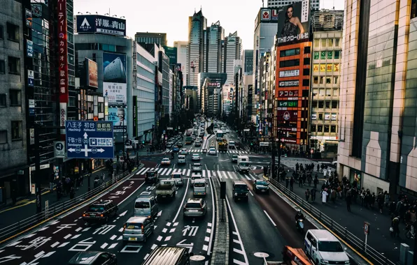 Картинка город, улица, Токио