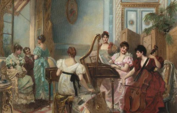 Картинка French, 19th/20th Century, BREVAL, Christie's, THE CONCERT IN THE SALON