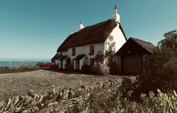 McLaren, House, Sky, Landscape, Beach, Game, 720, Filter