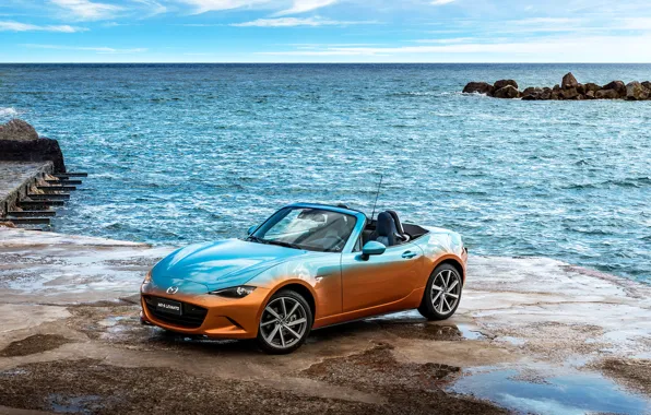 Море, авто, Mazda, мазда, Italia, MX-5, Levanto