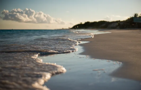 Песок, макро, весна, прибой, Anguilla