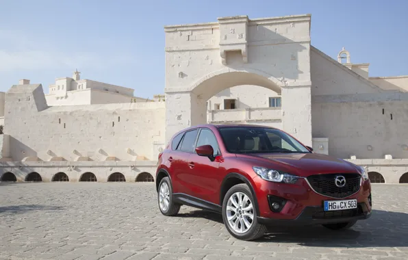 Красный, замок, Авто, Mazda CX-5