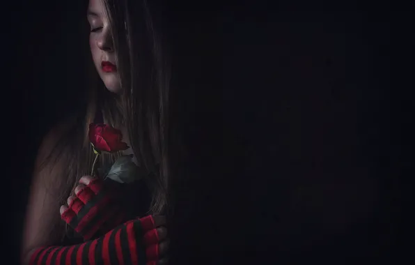 Роза, девочка, перчатки, danielle waage