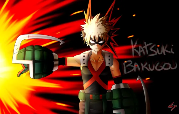Аниме, арт, Boku no Hero Academia, Моя геройская академия, Бакугоу