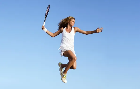 Картинка прыжок, теннис, мария кириленко