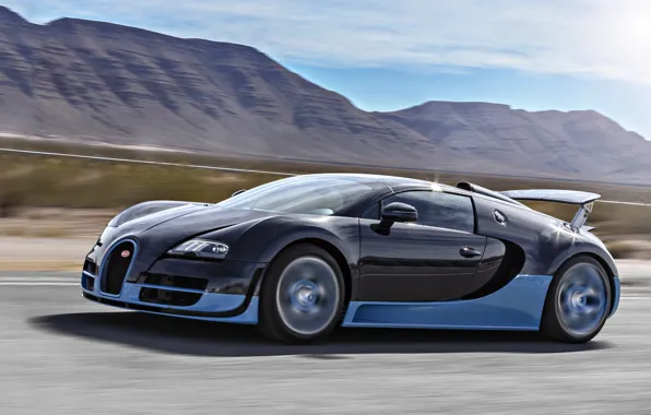 Картинка Bugatti, Veyron, road, speed, hypercar, Bugatti Veyron 16.4 Grand Sport Vitesse Roadster