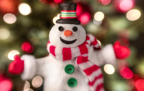 Радость, огни, улыбка, праздник, шапка, игрушка, новый год, шарф