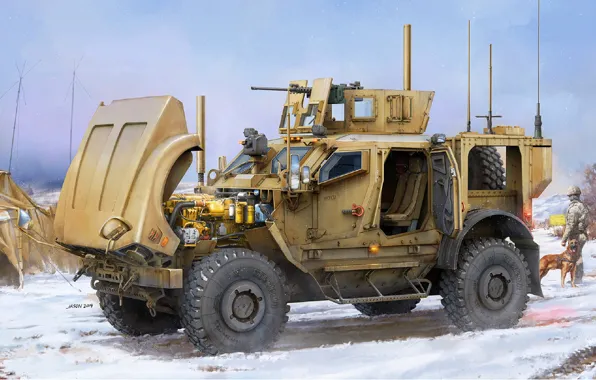 MRAP, современный американский колёсный бронеавтомобиль, Mine Resistant Ambush Protected, Oshkosh M-ATV