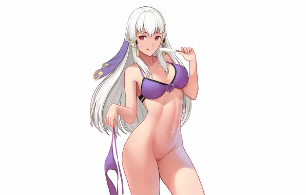 Girl, sexy, cleavage, long hair, pussy, boobs, anime, nude