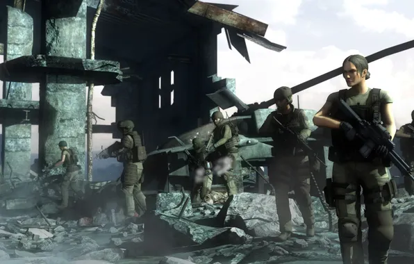 Картинка женщины, солдаты, наемники, fan art, Metal Gear Solid 4: Guns of the Patriots, metal gear …