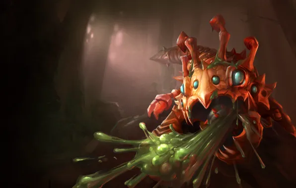 Лес, монстр, фэнтези, League of Legends, Riot Games, Kog'Maw