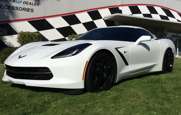 Картинка Corvette, Stingray, 2014, whitte