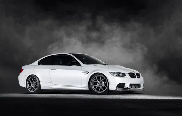 Картинка BMW, white, Vorsteiner, front, E92