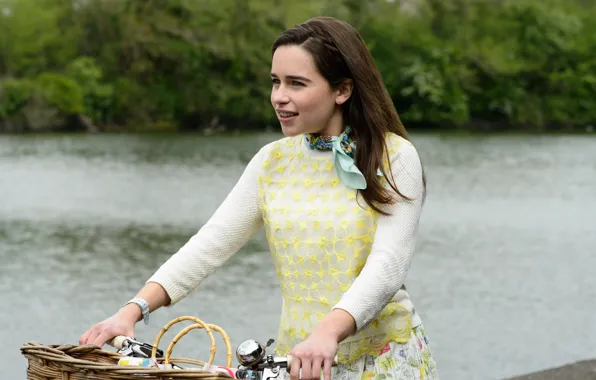 Велосипед, актриса, корзинка, Emilia Clarke, Эмилия Кларк