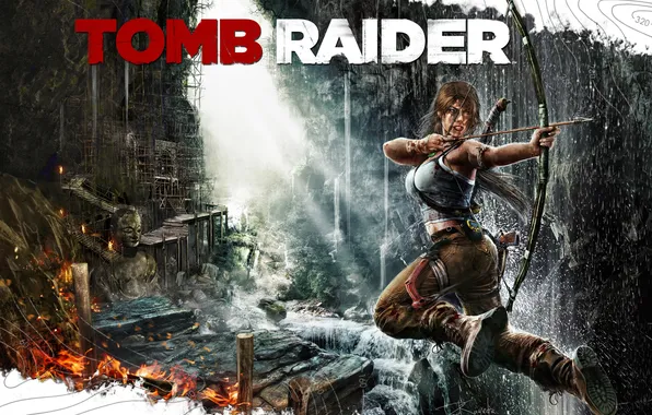 Девушка, Tomb Raider, скалолаз, лара крофт