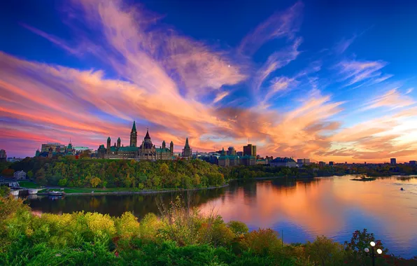Картинка пейзаж, Канада, Parliament Hill, Парламентский холм