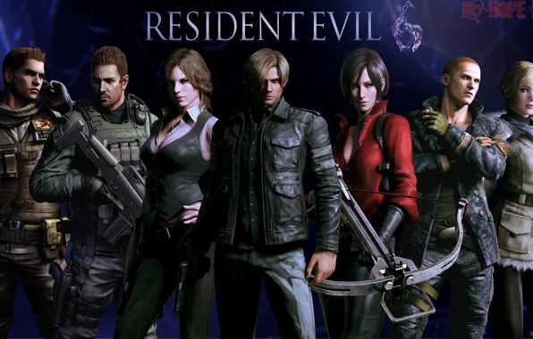 Картинка Resident Evil, Resident Evil 6, Leon Scott Kennedy, Helena Harper, Chris Redfield, Sherry Birkin, Ada …