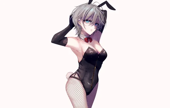 Girl, sexy, Anastasia, cleavage, boobs, anime, beautiful, short hair